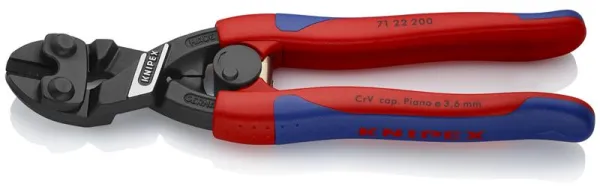 Knipex KNIPEX CoBolt® Kompakt Boltkutter svart fosfatert, med slanke flerkomponentshåndtak 200 mm