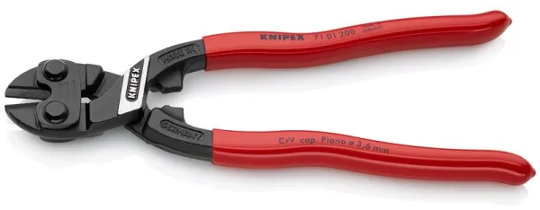 Knipex KNIPEX CoBolt® Kompakt boltkutter svart forniklet, plastbelagt 200 mm